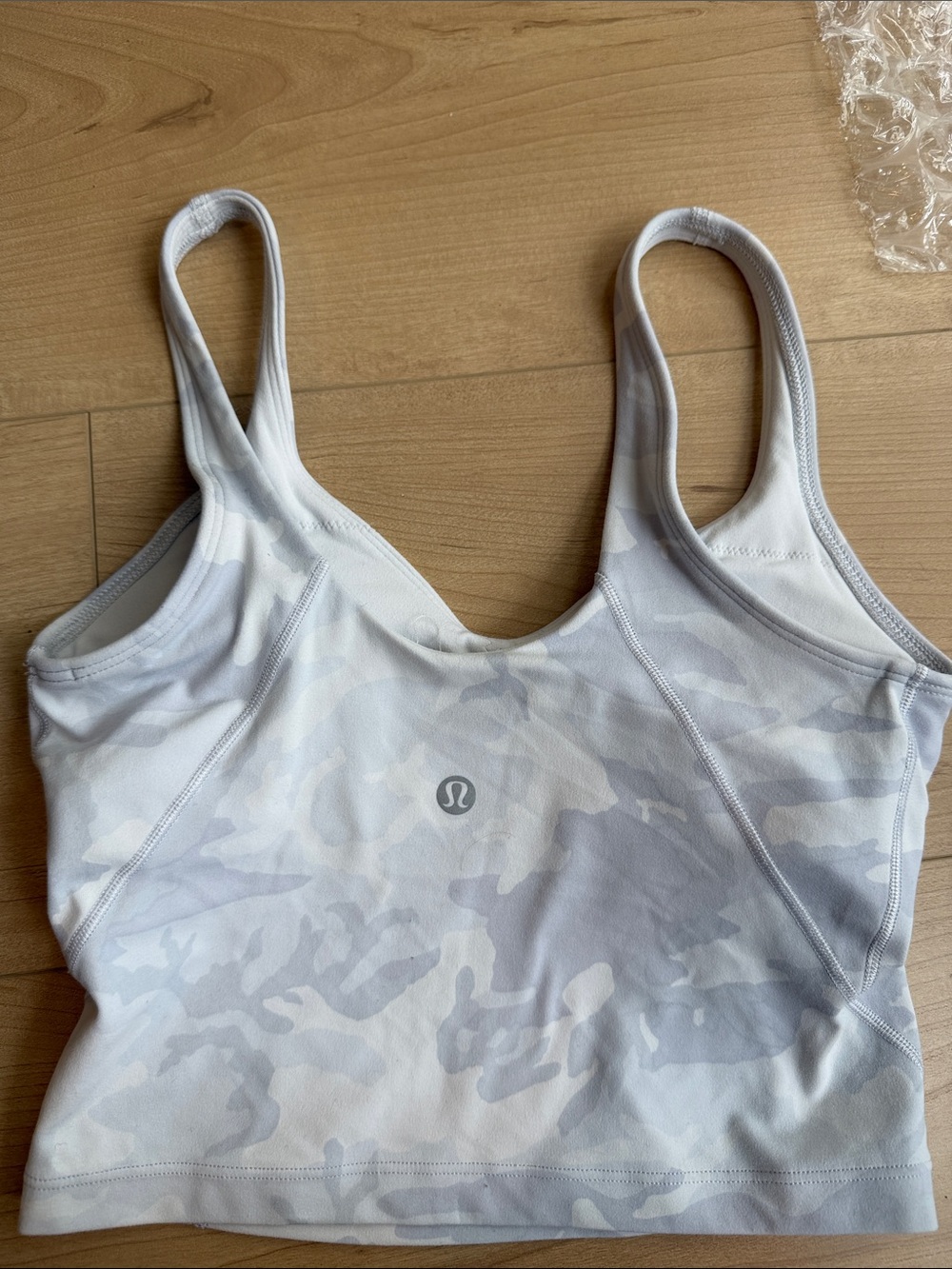 Lululemon Light Gray Camo Sports Bra Tank align 2